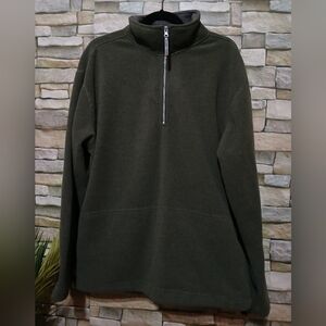Free Tech Fleece Pullover Sweater‎ 1/4 Zip Green Men's Large